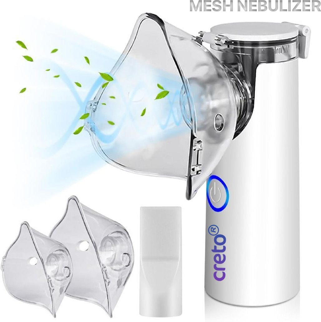 CRETO White SY308 Nebulizer Machine with Ultra Fine Mist and Portable Design Nebulizer-image-7