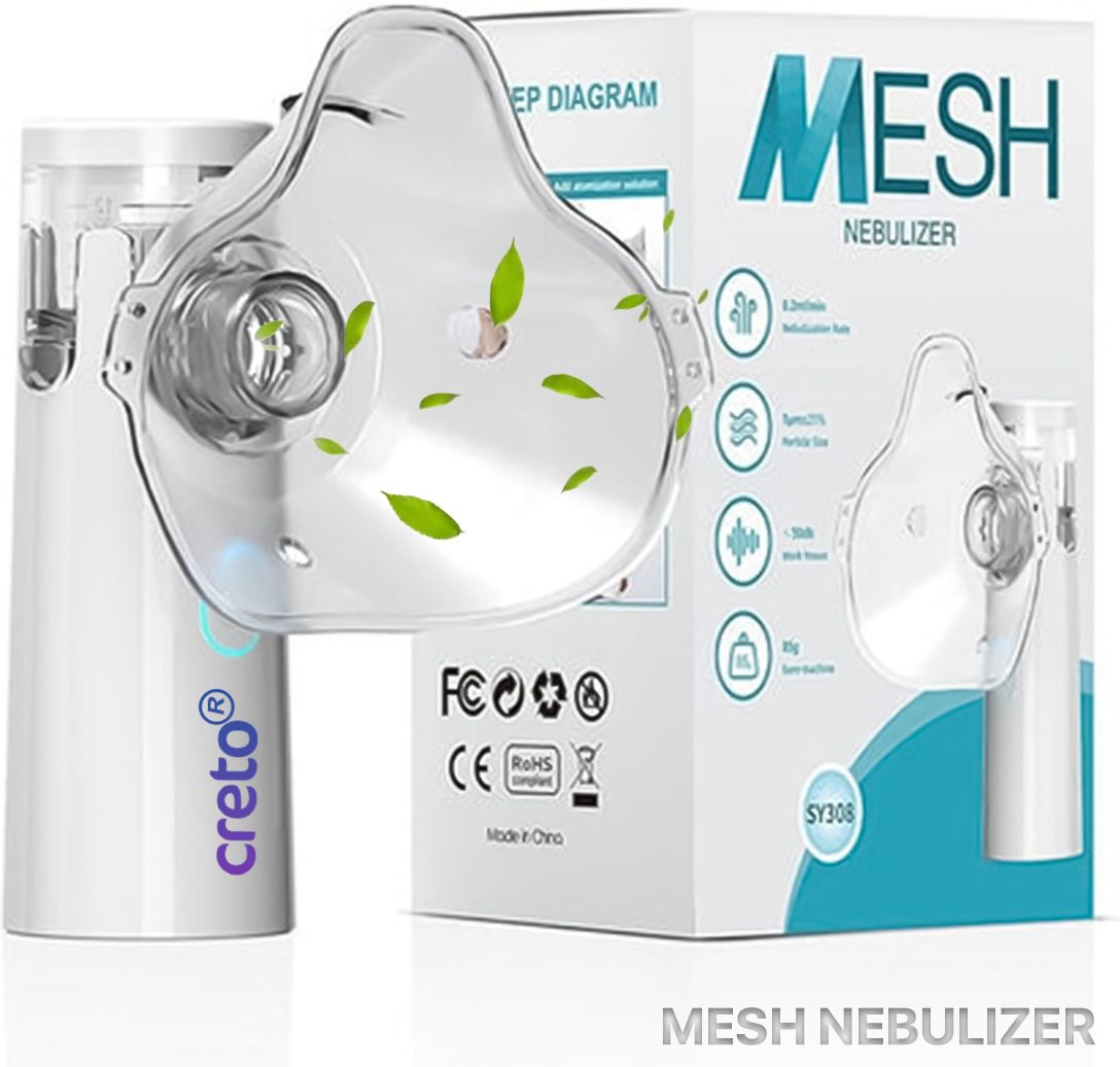 CRETO White SY308 Mesh Nebulizer with Portable and Lightweight Structure Nebulizer-image-25