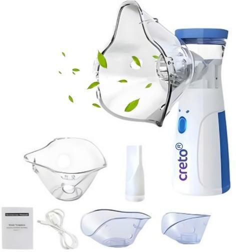CRETO USB Rechargeable Portable Mesh Nebulizer for Cough Asthma and Cold Care Nebulizer-image-30