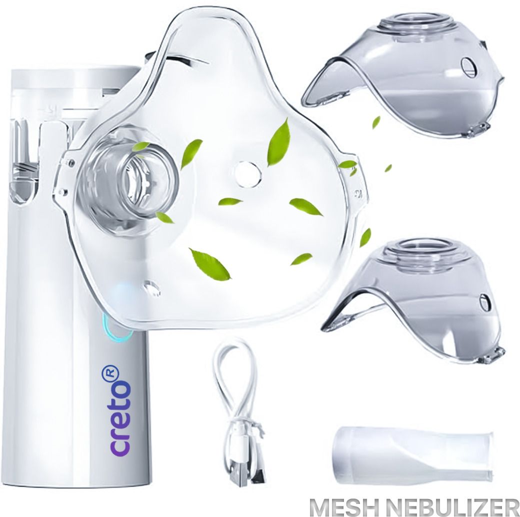 CRETO SY308 White Portable Nebulizer Fine Mist Output for Home and Travel Nebulizer-image-24