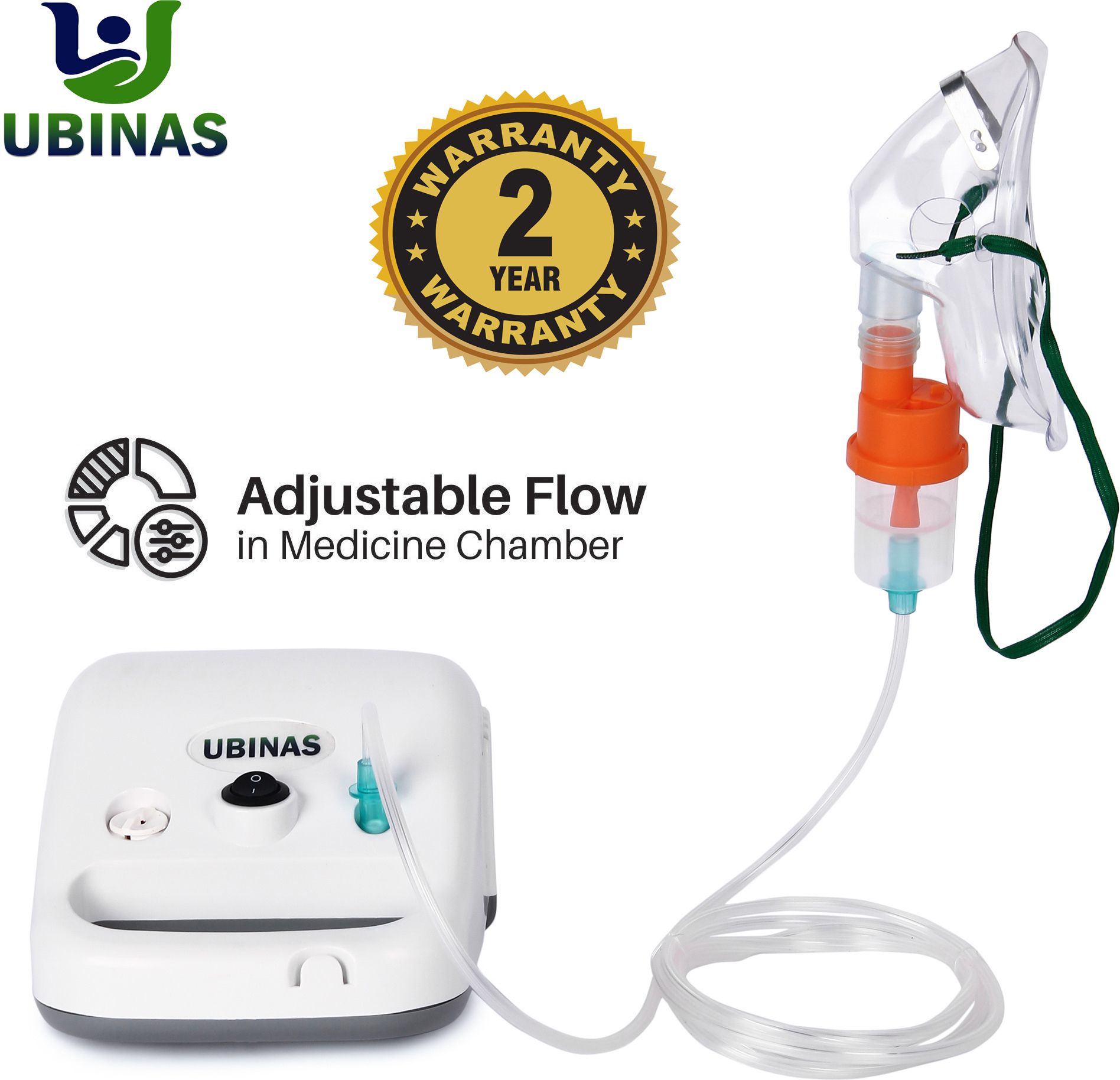 Ubinas Handy Compressor Nebulizer Machine for Adults & Kids (2 Years Warranty) Nebulizer-image-6