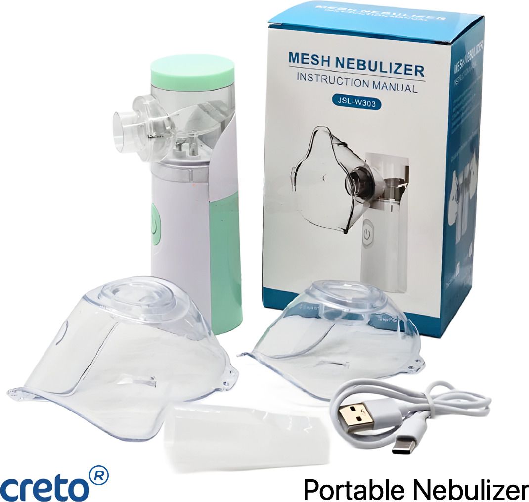 CRETO [JSL-W303 Compact Mesh Nebulizer Portable Machine for Adults & Kids] Nebulizer-image-24