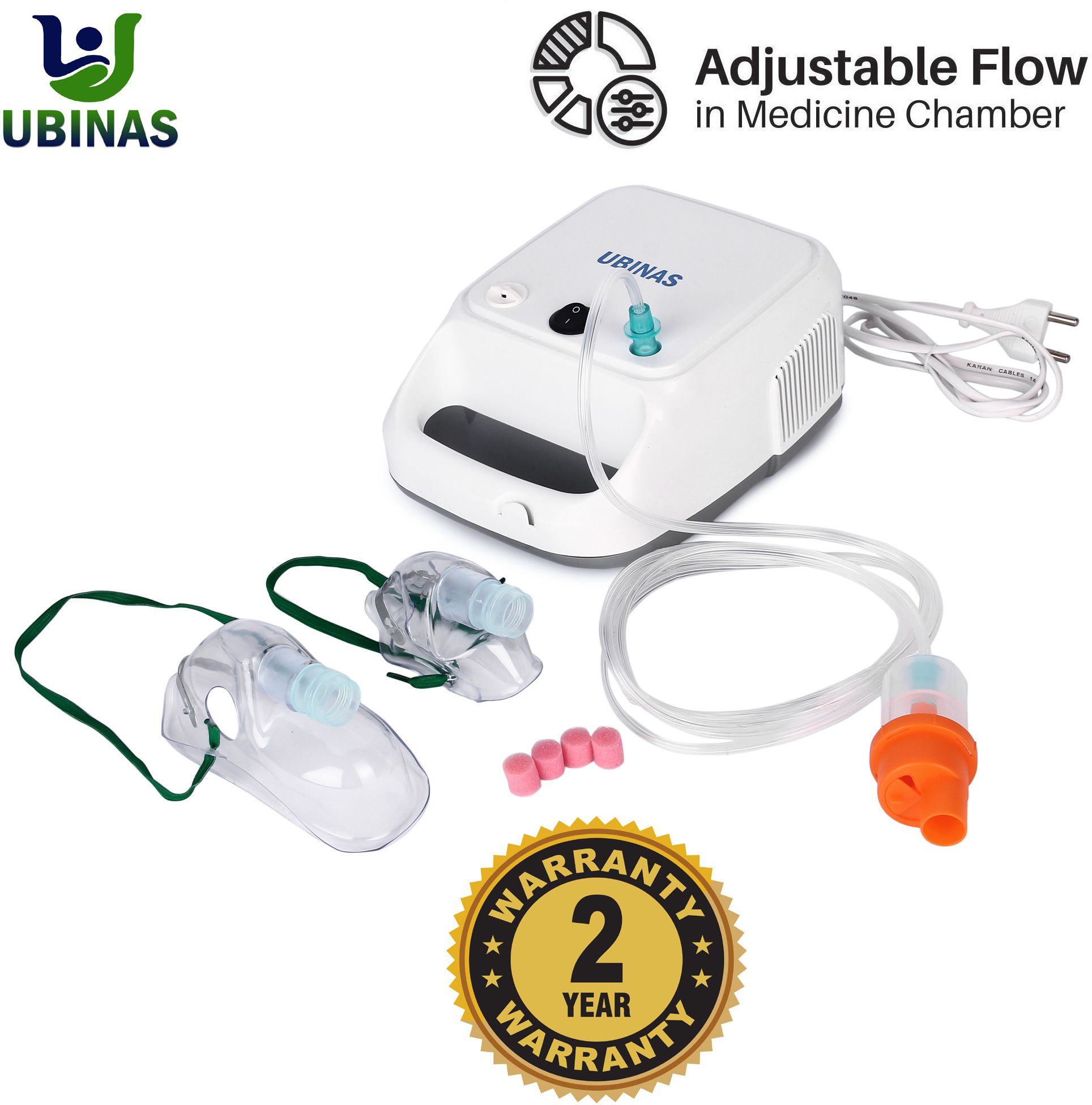 Ubinas Advance Piston Compressor Nebulizer with Adult & Child Masks Kit001 Nebulizer-picture-15