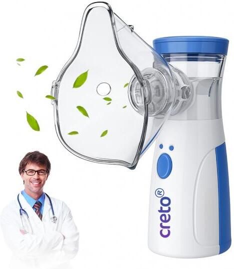 CRETO Rechargeable Mesh Nebulizer Machine for Kids Adults Respiratory Therapy Nebulizer-image-29