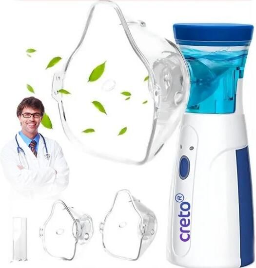 CRETO Rechargeable Mesh Nebulizer with Portable Design and Fast Mist Production Nebulizer-image-25