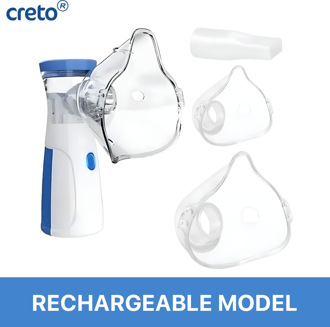CRETO Inbuilt Battery Rechargeable Portable Mesh Nebulizer for Adults & Kids Nebulizer-picture-15