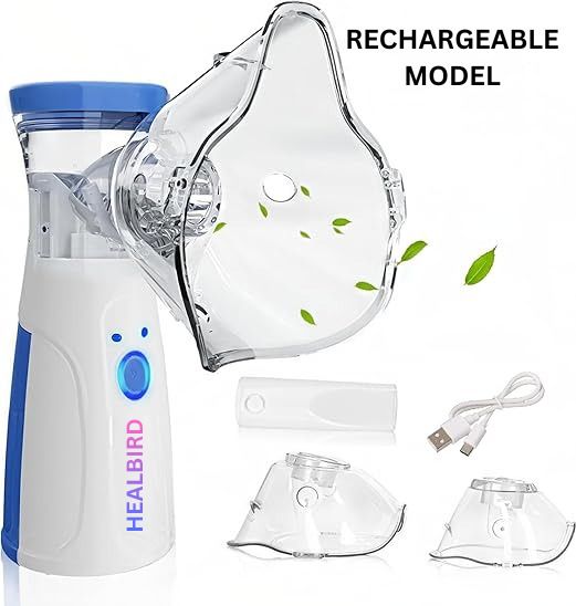 HEALBIRD Handheld Portable Mesh Nebulizer for Adults & Kids [RECHARGEABLE MODEL] Nebulizer-image-16
