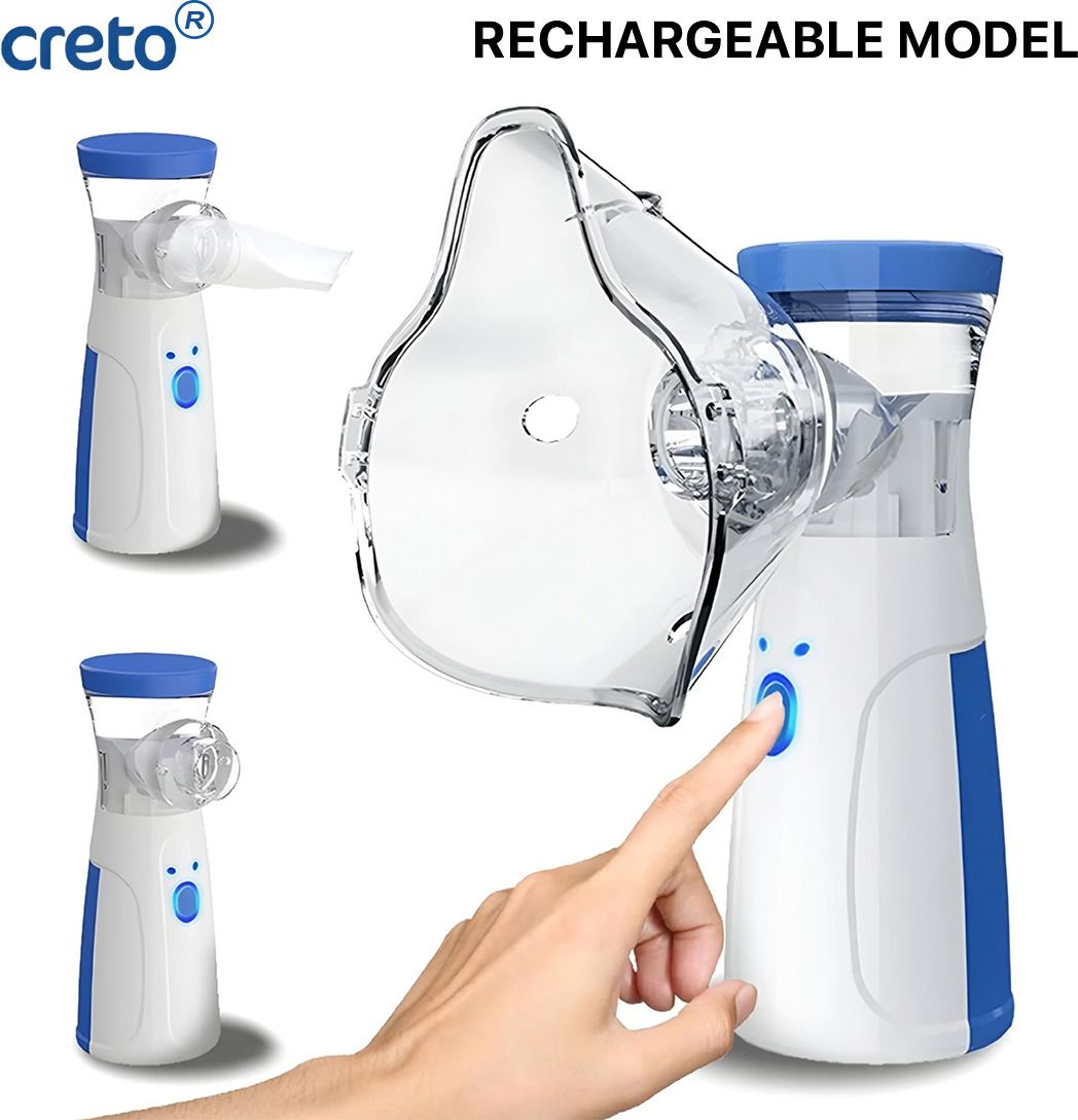 CRETO JSLW-302 Mesh Nebulizer Rechargeable (Built-in Battery) for Adults & Kids Nebulizer-image-32