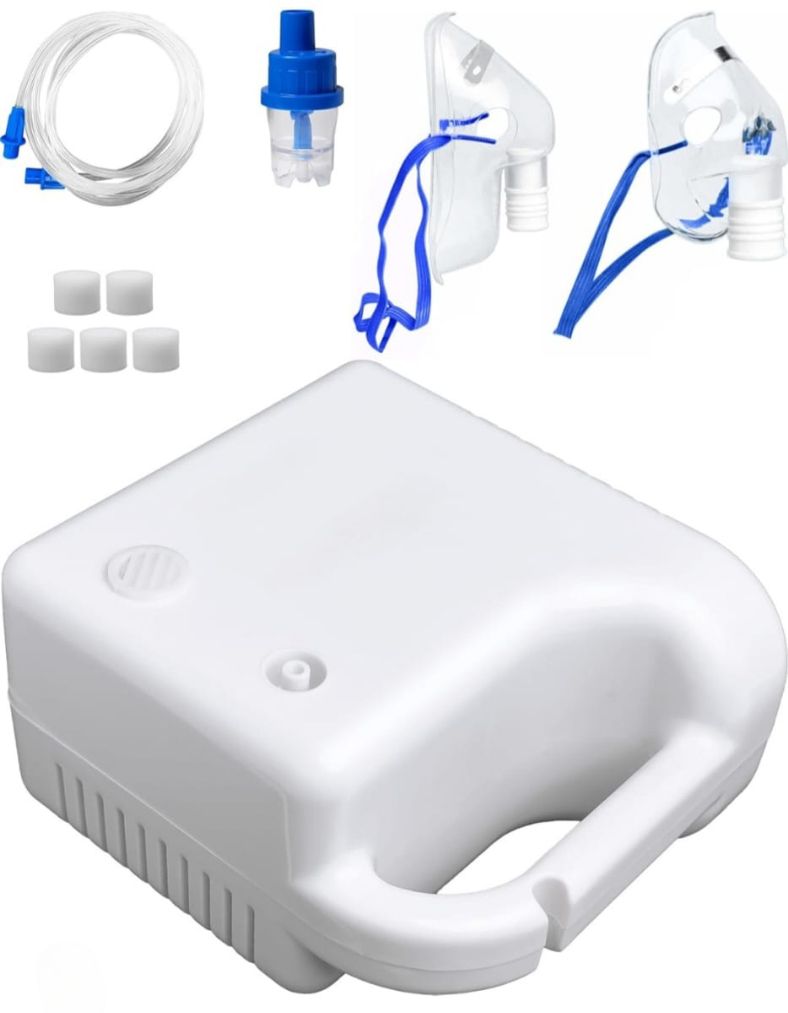 Aman Med Nebulizer Machine for Adults and Kids White Home Use Breathing Inhaler Nebulizer-image-47