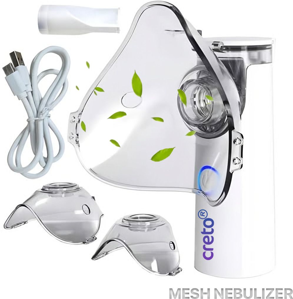 CRETO SY308 White Portable Nebulizer Machine with Silent Fine Mist Output Nebulizer-image-28