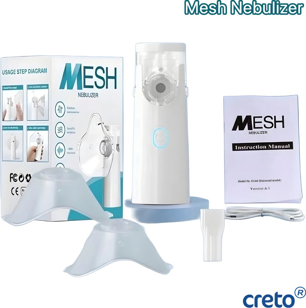 CRETO SY-308 Portable Handheld Mesh Nebulizer Device for Kids and Adults- Nebulizer-image-44