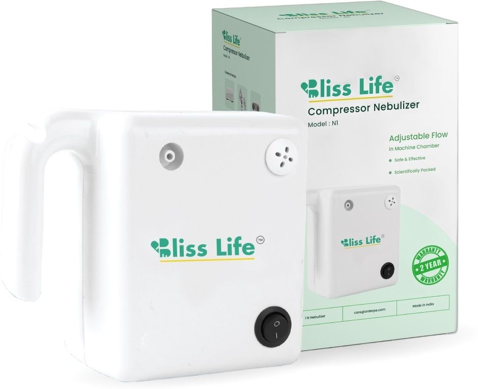 BLISS LIFE N1 LOW NOISE COMPRESSOR NEBULIZER MACHINE WITH CHILD AND ADULT KIT Nebulizer-picture-23