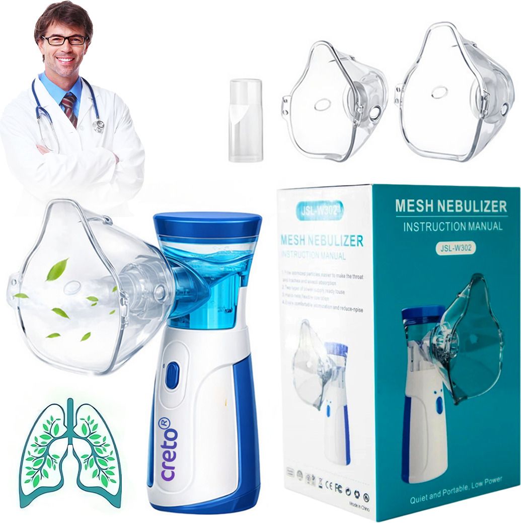 CRETO Compact Mesh Nebulizer Machine for Adults and Kids- |JSL302 Nebulizer-image-37