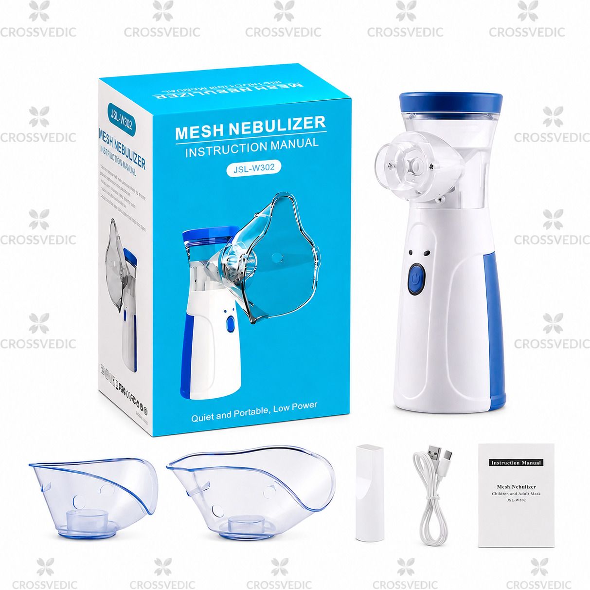 CROSSVEDIC Portable Mesh Nebulizer Mini Vaporizer Handheld Atomizers for Adults Nebulizer-image-35