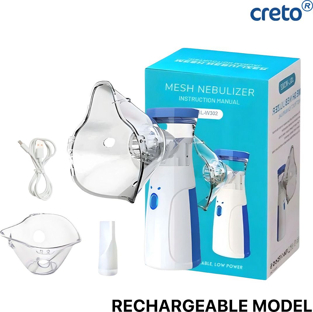 CRETO Mesh Nebulizer Rechargeable for Adults and Kids (Built-in Battery) Nebulizer-picture-14