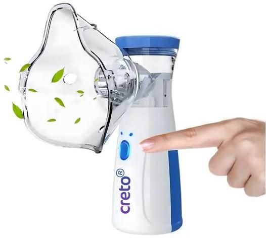 CRETO Mini Rechargeable Mesh Nebulizer for Adults Kids Fast Nebulizer-image-13