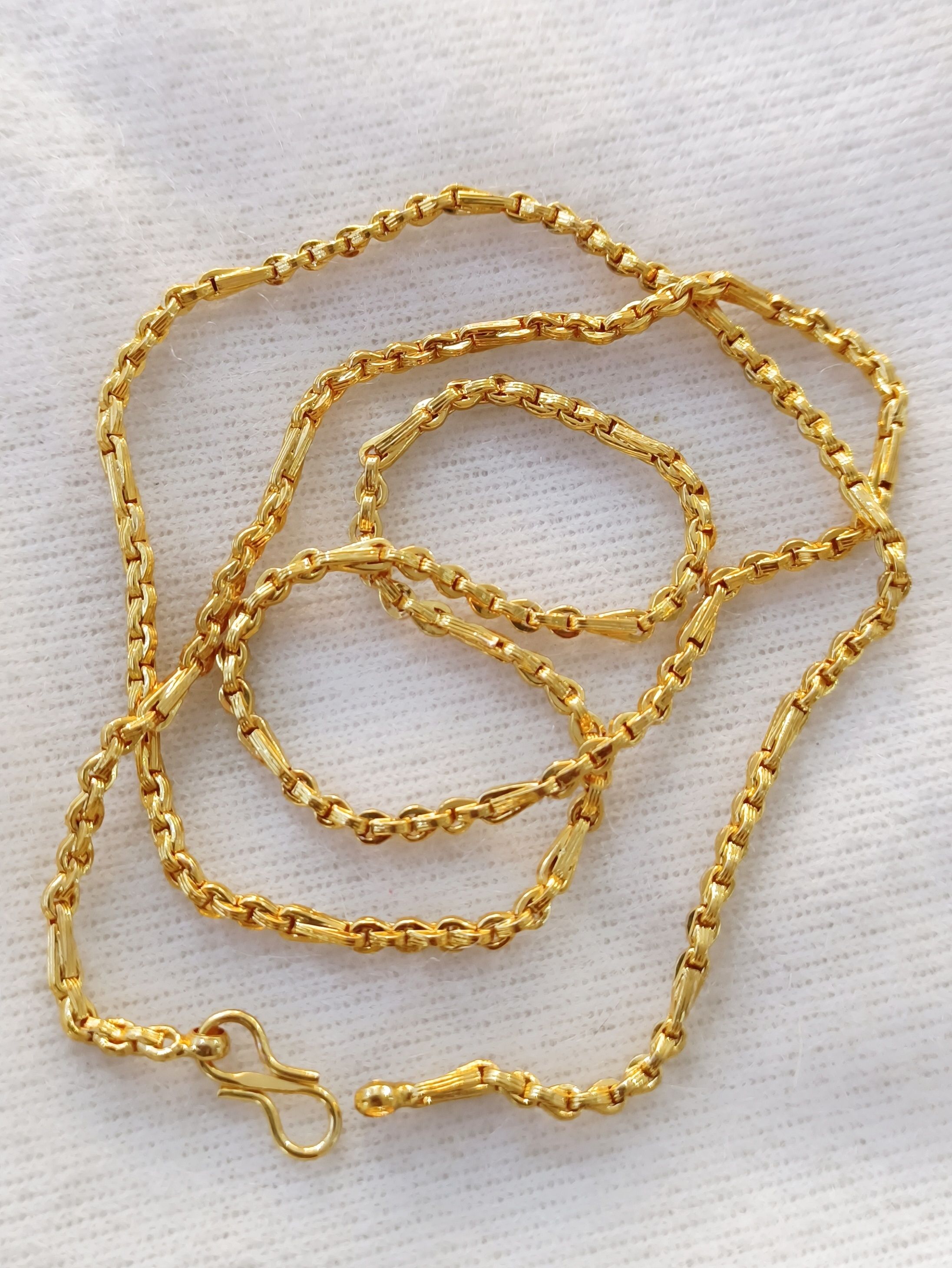 hn jewellery One Gram Gold 5+1 South Tier Batani 24 Inch Long Chain For Women Men Gold-plated Plated Brass Chain-picture-12