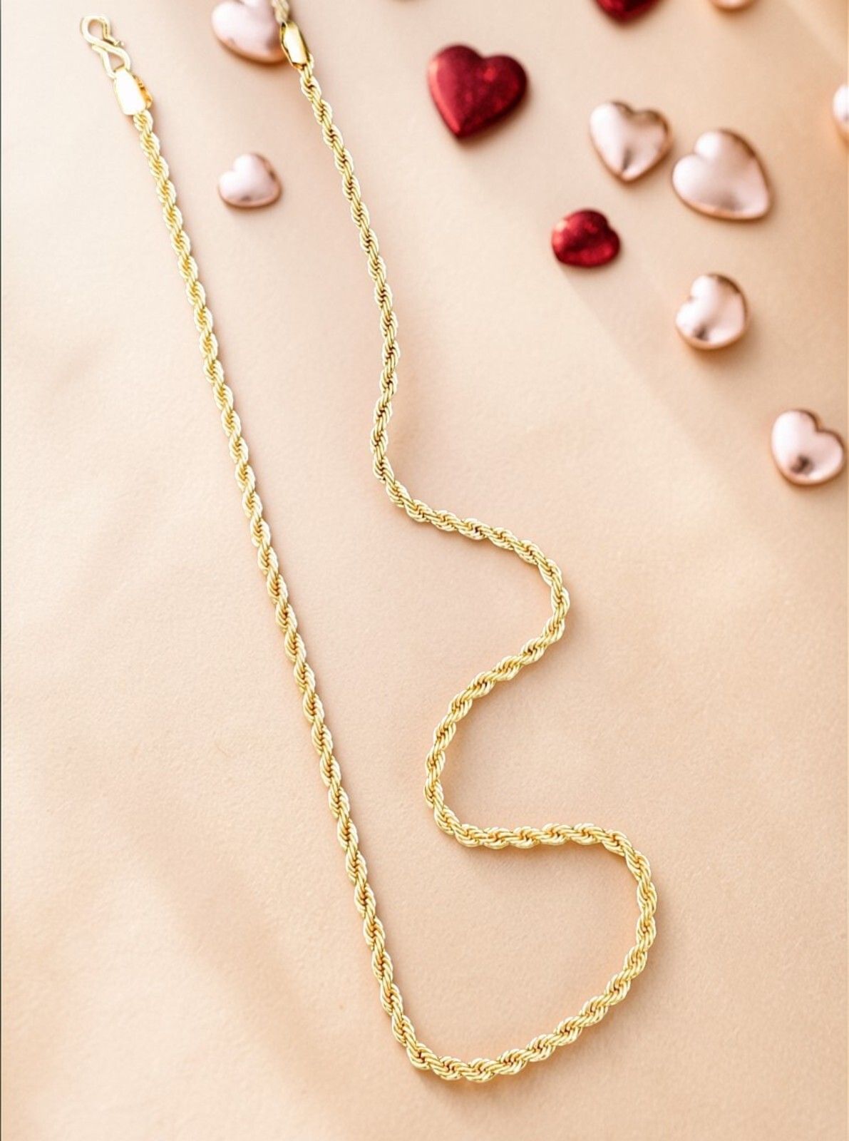 rutiprasa 1 gram Stylish Heavy Golden Neck Men Chain “20” Inches Gold-plated Chain Gold-plated Plated Copper Chain-picture-16