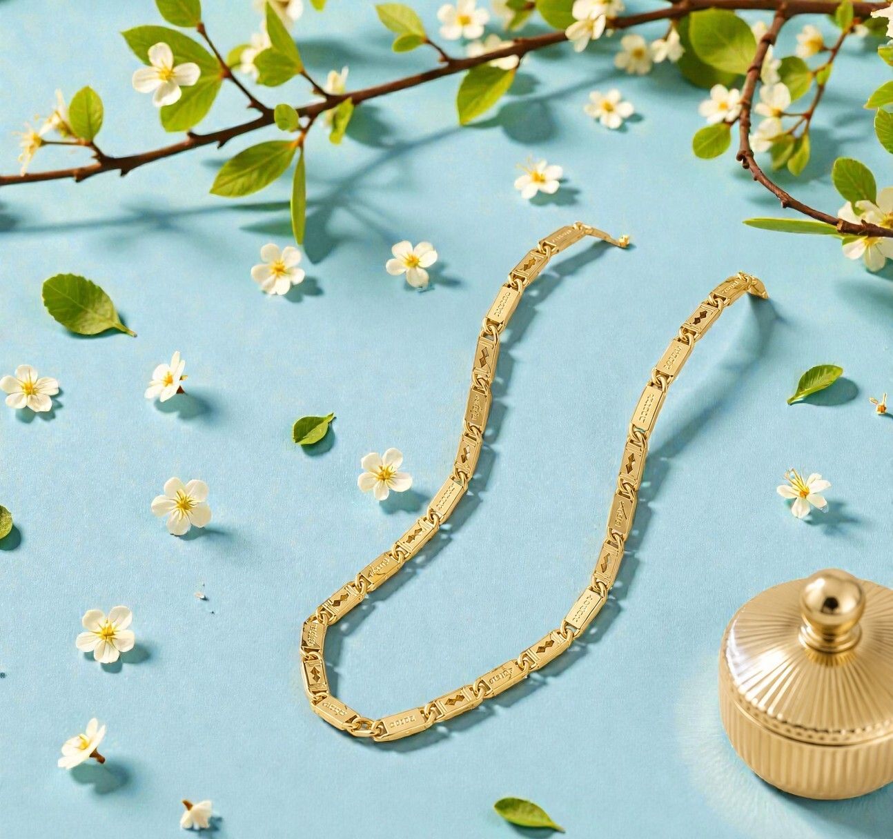 rutiprasa 1 gram Stylish Heavy Golden Neck Men Chain “20” Inches Gold-plated Chain Gold-plated Plated Copper Chain-picture-30
