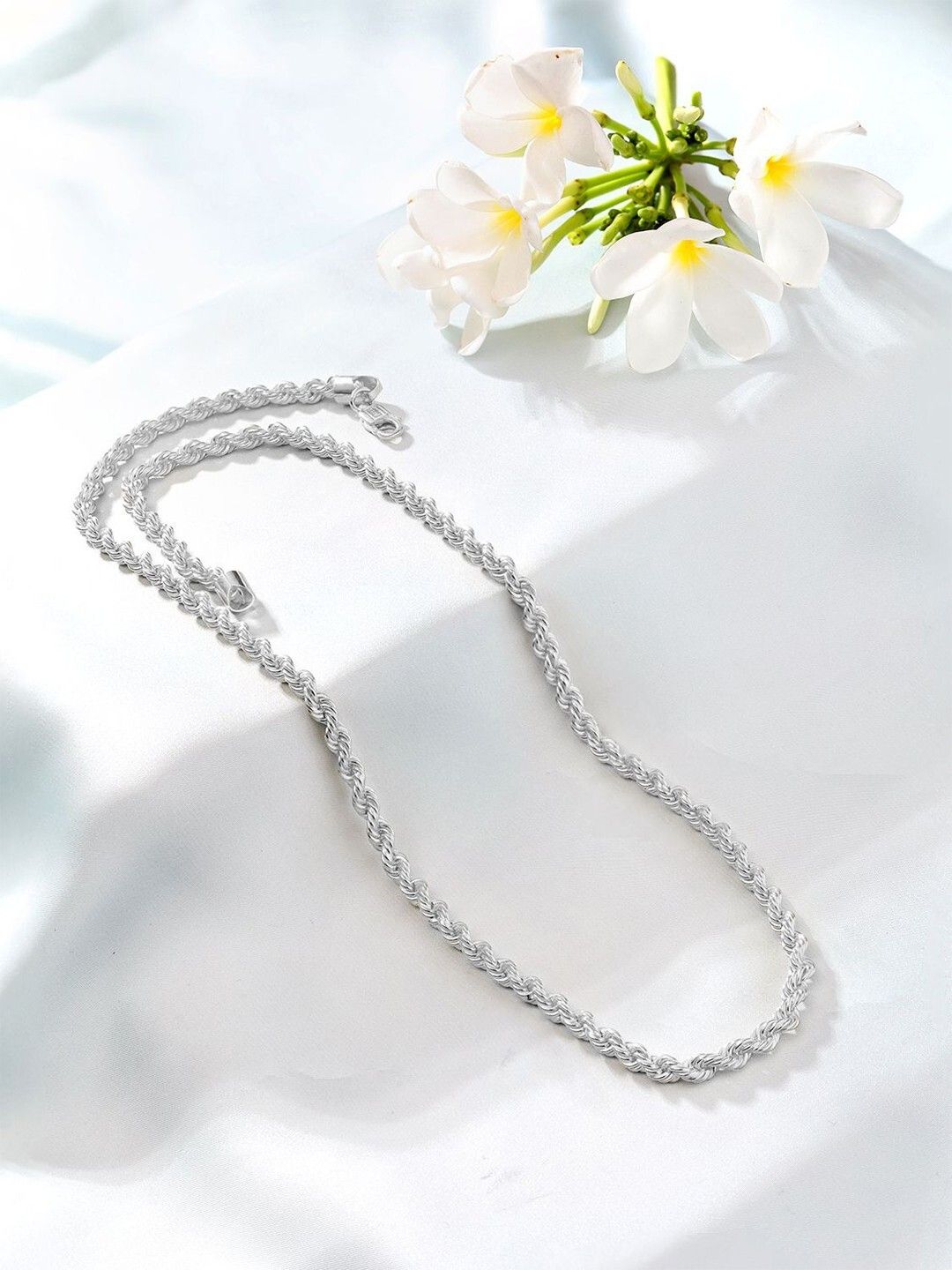 d2fashion D2 Fashion White Plated Chain For Men and boys with High Finish Silver Plated Metal Chain-picture-12