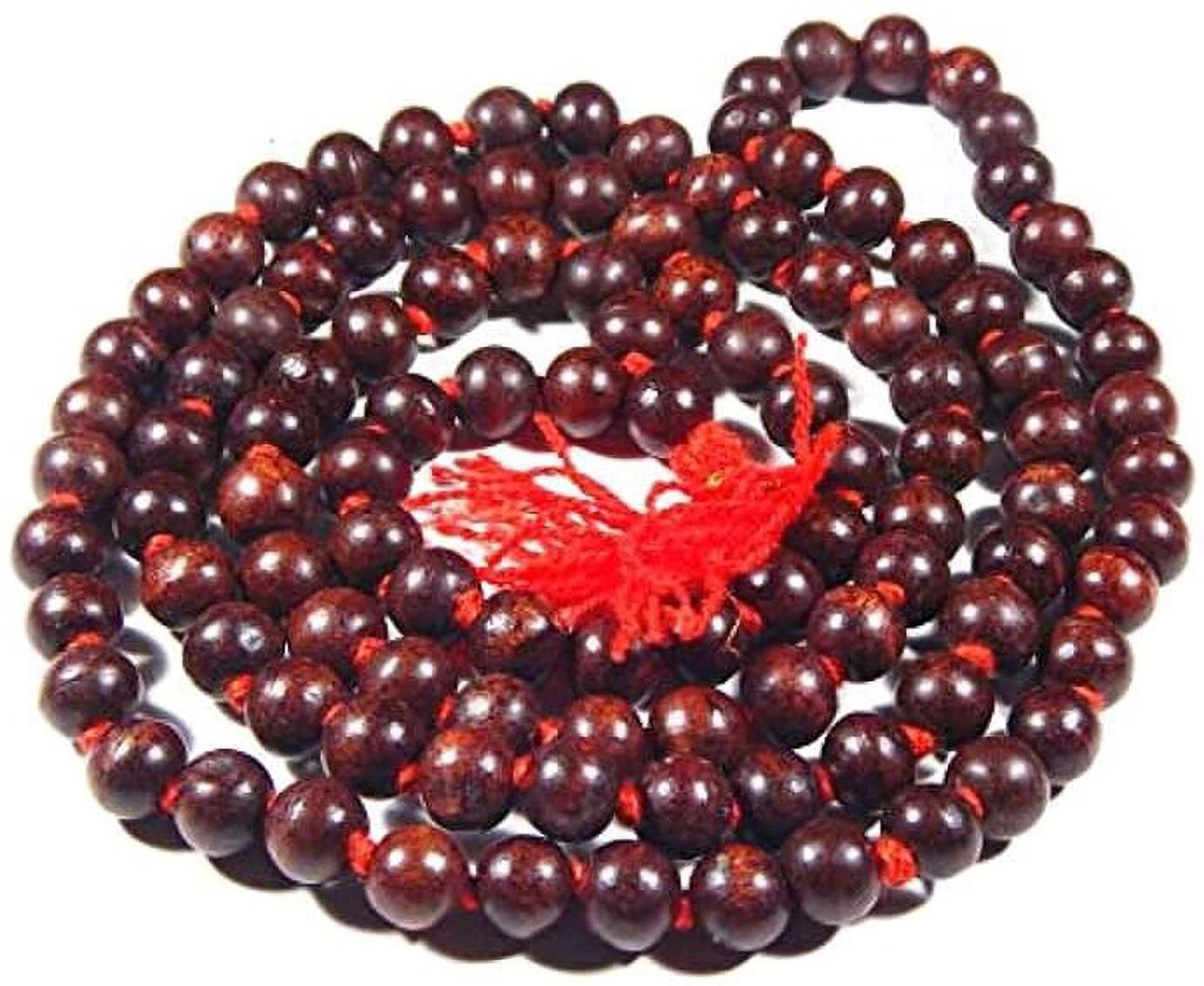 shri swami samarth kendra red chandan mala 108 beads original Wood Chain-picture-16