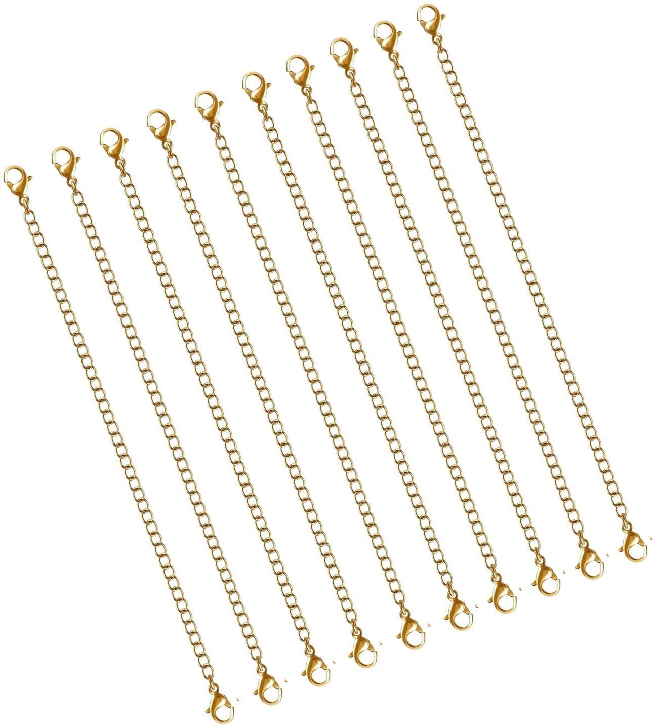 Golden Chain Extender – 6-Inch Chain Extension for Jewelry (Pack of 10) Alloy Chain-image-24