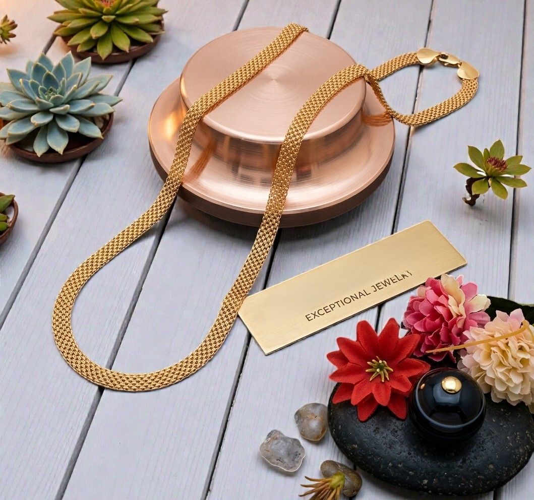 rutiprasa 1 gram Stylish Heavy Golden Neck Men Chain “22” Inches Gold-plated Chain Gold-plated Plated Copper Chain-picture-24
