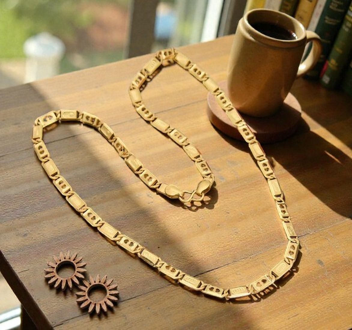 nadagapa 1 gram Stylish Heavy Golden Neck Men Chain “20” Inches Gold-plated Chain Gold-plated Plated Copper Chain-picture-36