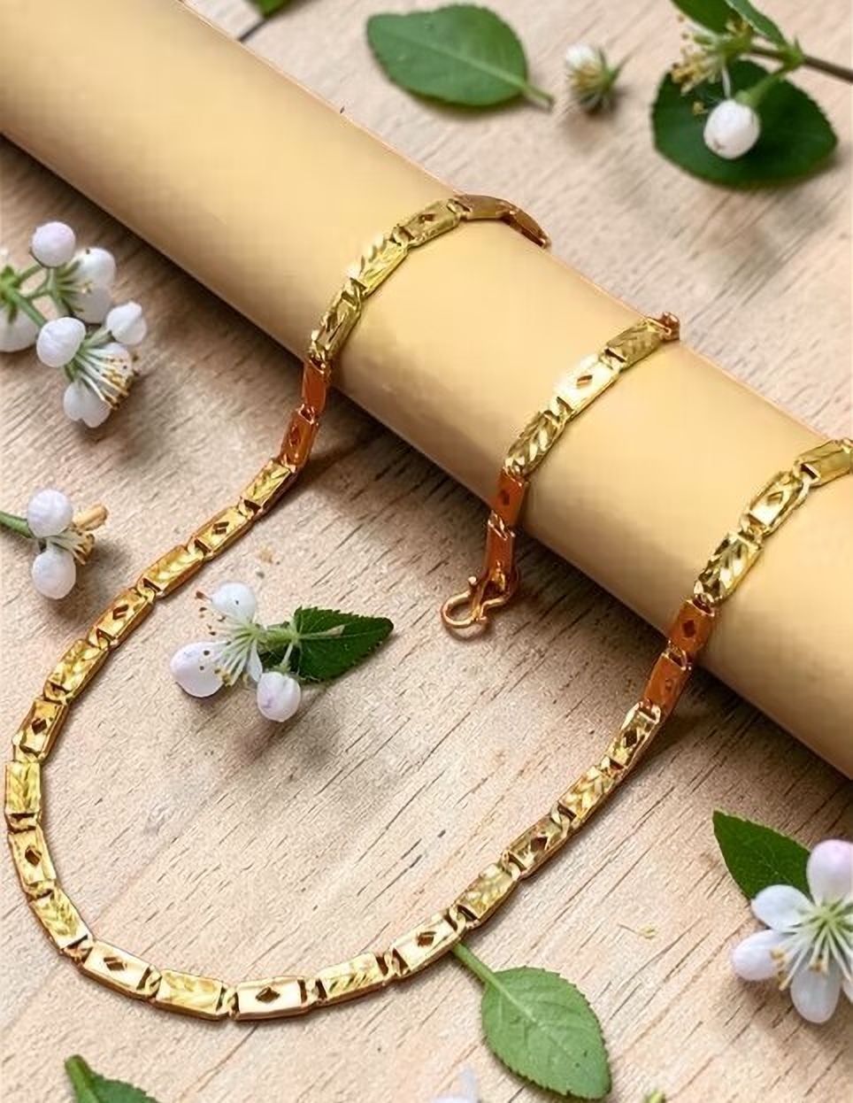nadagapa 1 gram Stylish Heavy Golden Neck Men Chain “20” Inches Gold-plated Chain Gold-plated Plated Copper Chain-picture-31