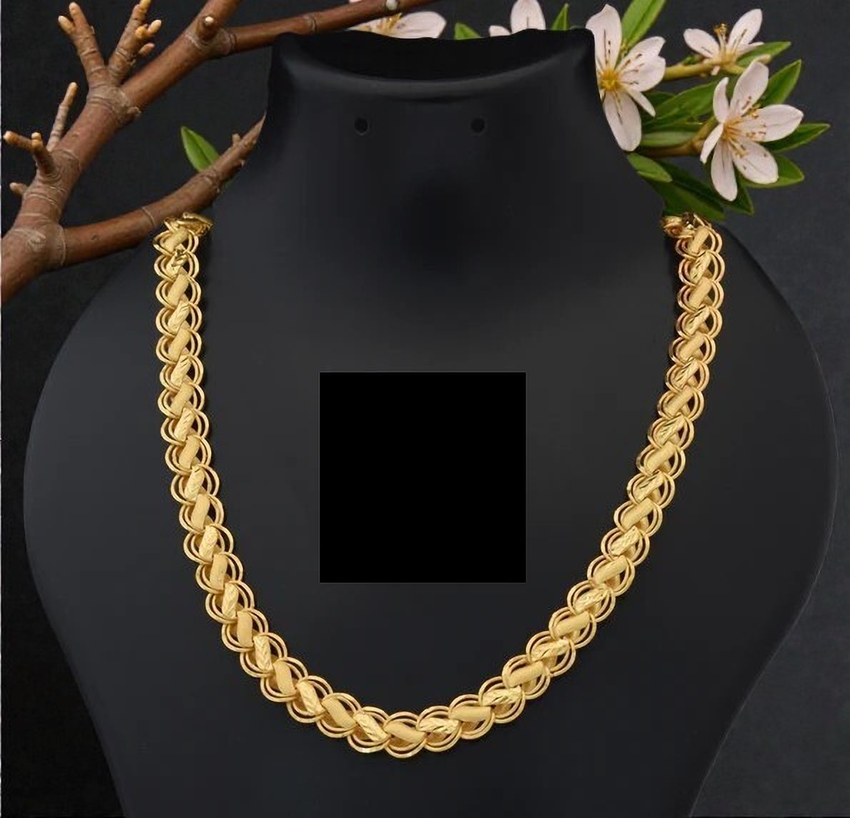 nadagapa 1 gram Stylish Heavy Golden Neck Men Chain “20” Inches Gold-plated Chain Gold-plated Plated Copper Chain-picture-15