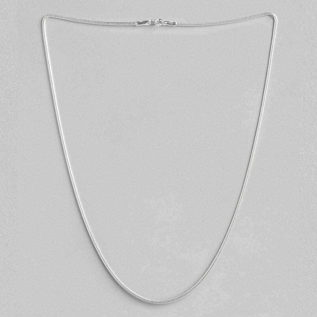 rappersshop Stainless Steel 2mm Snake Chain | Lightweight Daily Wear Silver Tone Slim Chain Sterling Silver Plated Stainless Steel Chain-picture-24