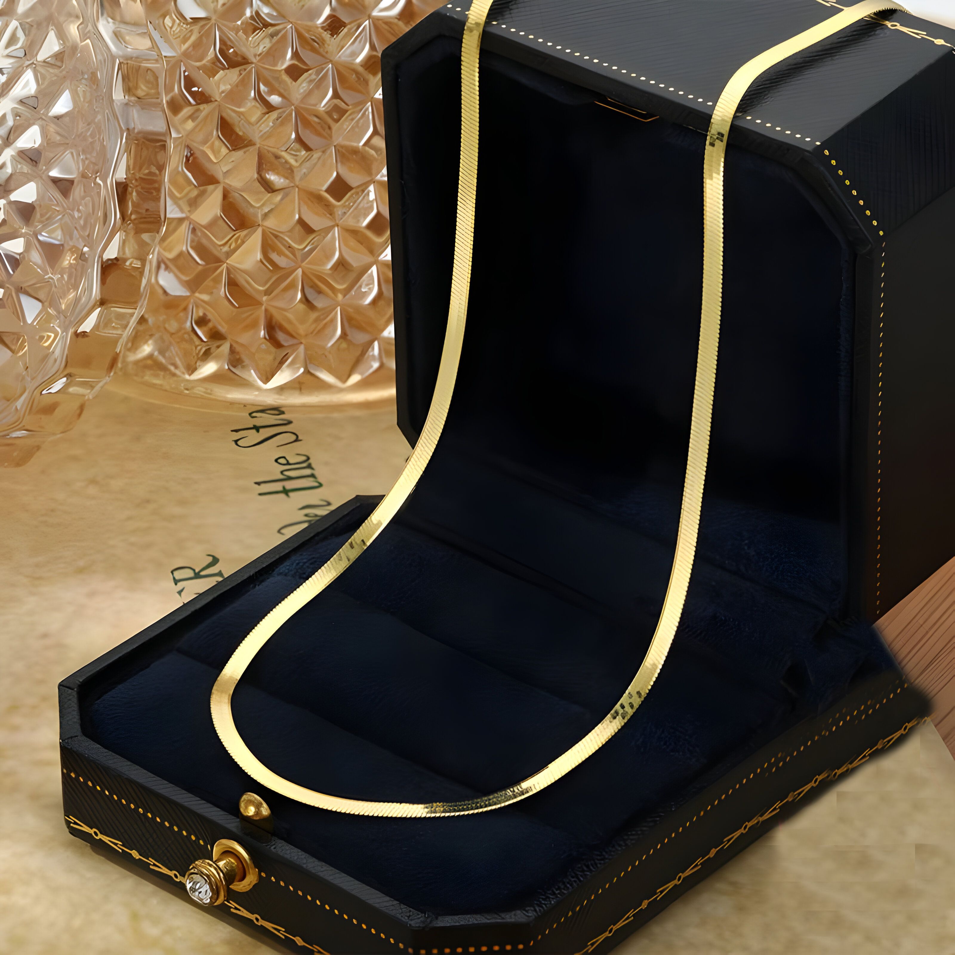 Waterproof Anti Tarnish Snake Patti Design 3mm Stainless Steel Gold Neck Chain Stainless Steel Chain-image-36