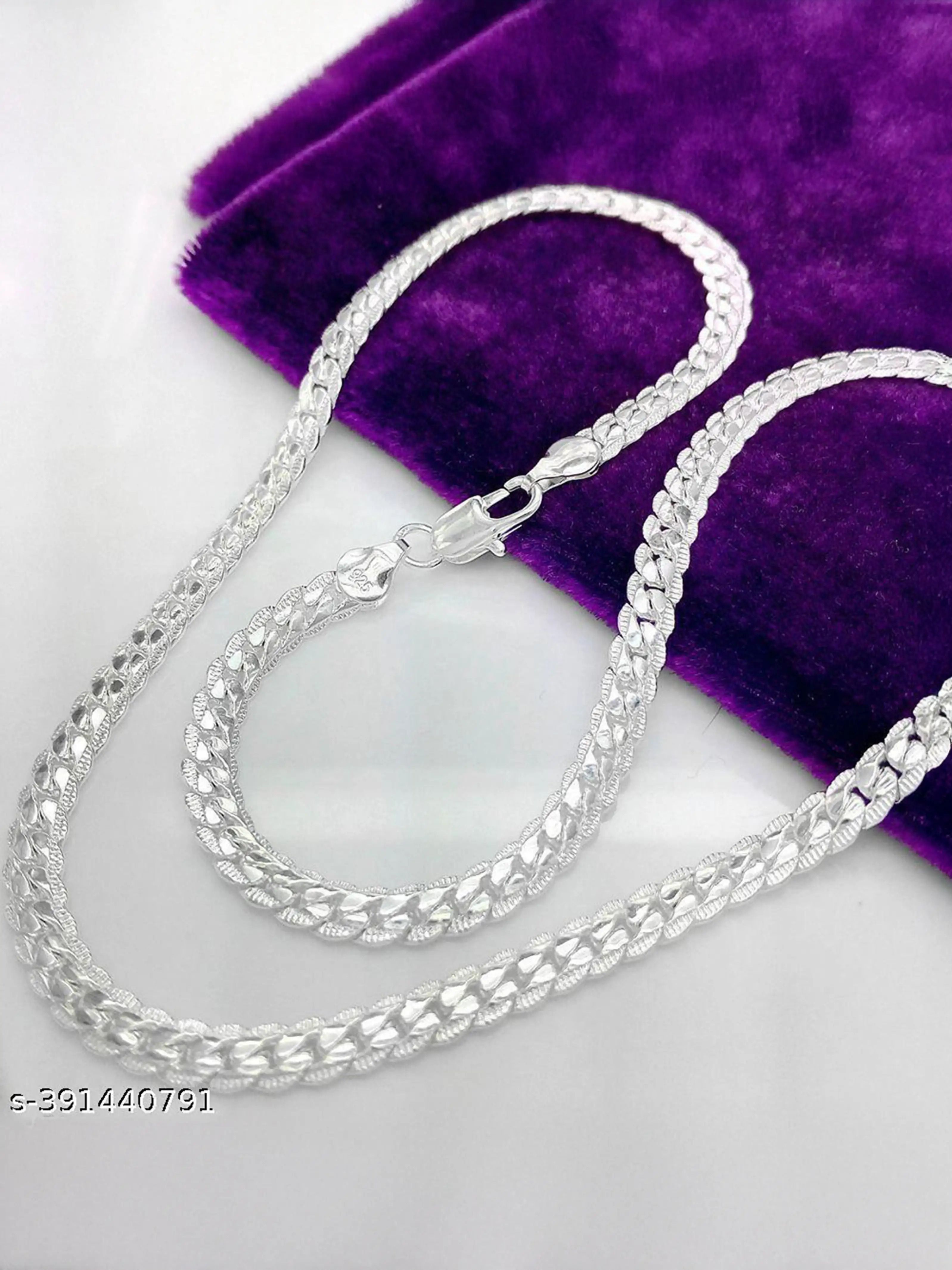 rv jewels Silver Plated Stainless Steel Chain-picture-11
