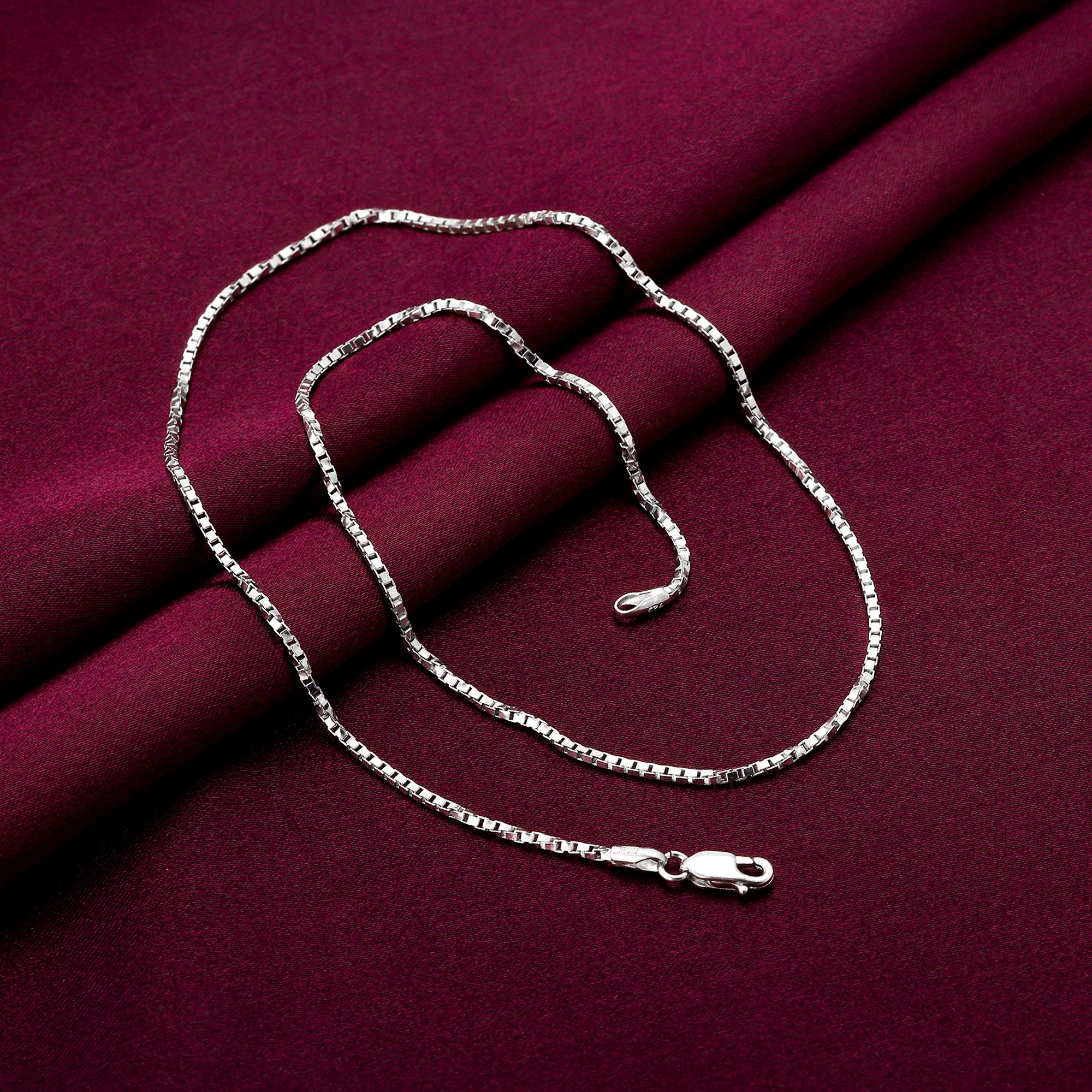 giva Sterling Silver Link Lore Chain For Mens Zircon Rhodium Plated Sterling Silver Chain-picture-15