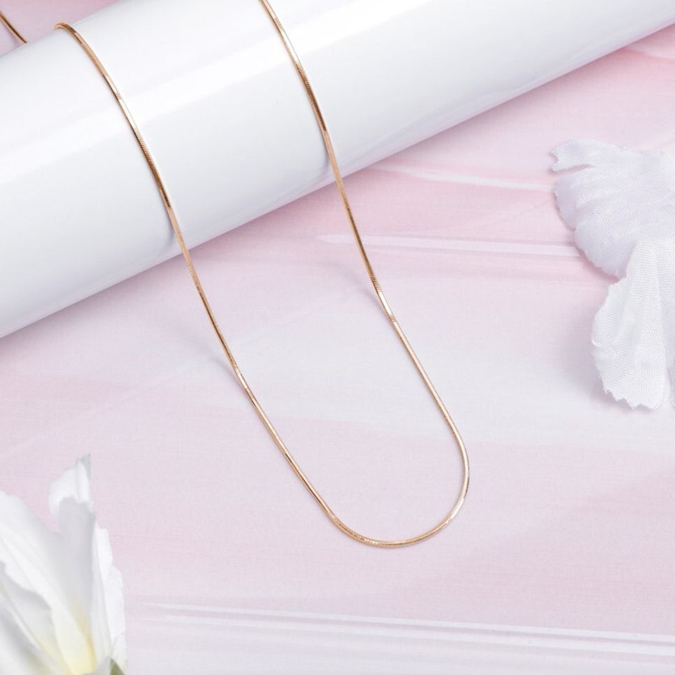zavya Serpentine Elegance Rose Gold-Plated Snake Chain 925 Sterling Silver Plated Sterling Silver Chain-picture-12