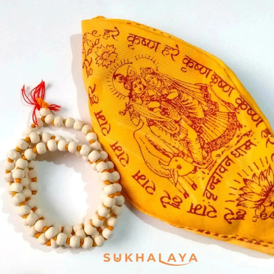 sukhalaya Tulsi Mala Jap 108 Beads Wood Chain-picture-19