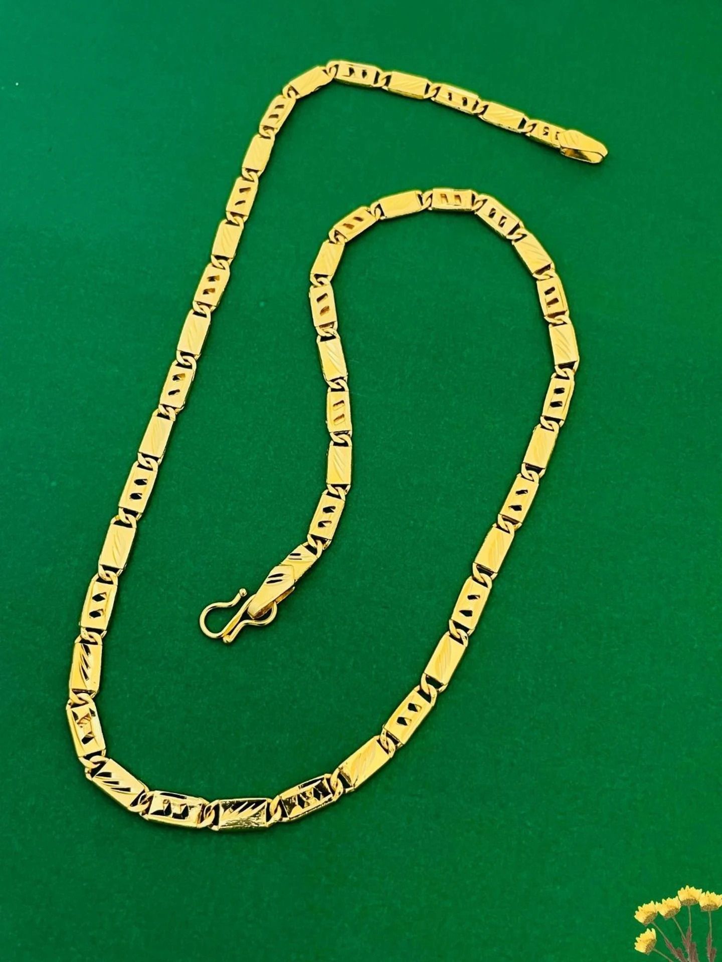 nadagapa 1 gram Stylish Heavy Golden Neck Men Chain “20” Inches Gold-plated Chain Gold-plated Plated Copper Chain-picture-19