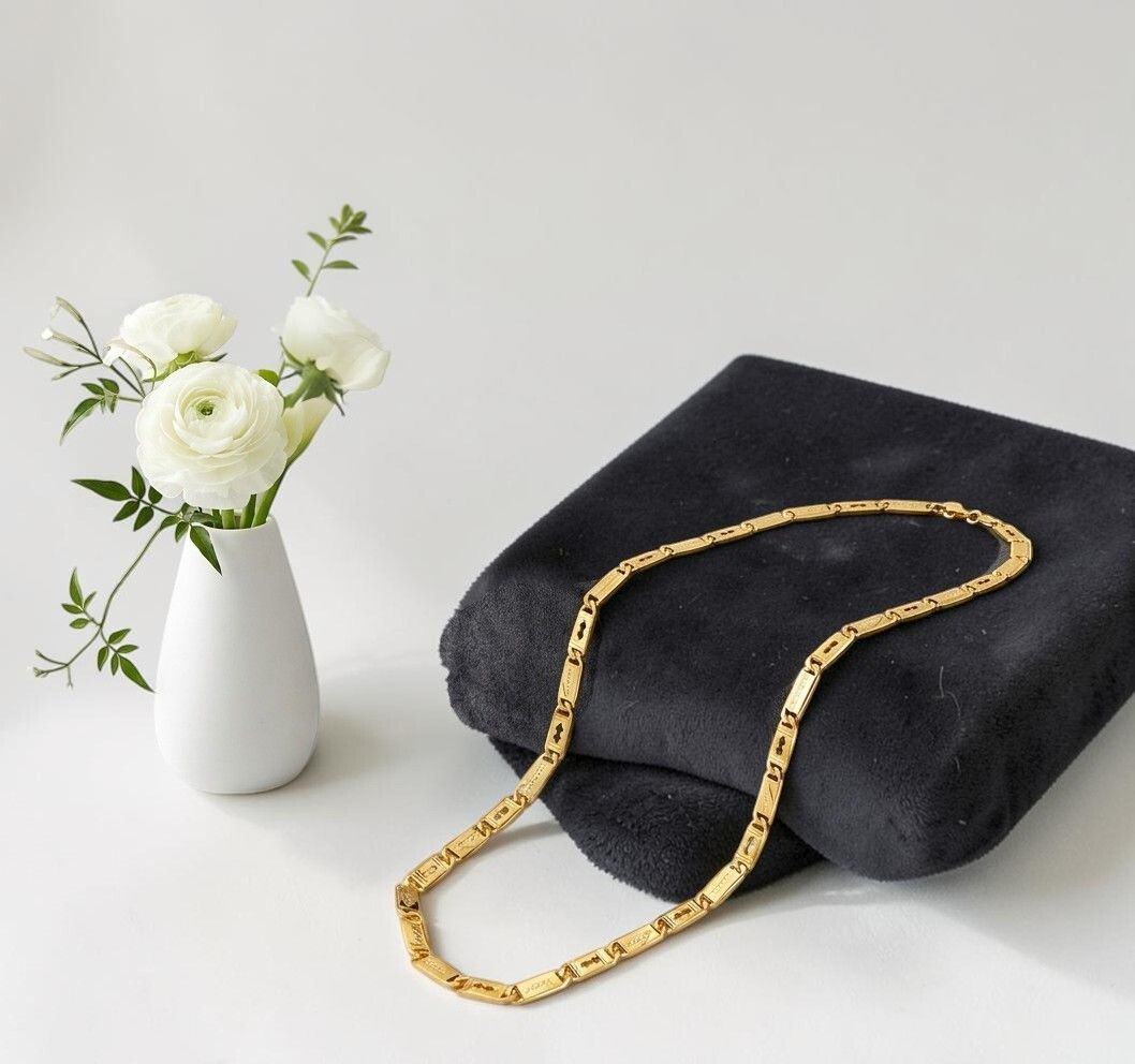 rutiprasa 1 gram Stylish Heavy Golden Neck Men Chain “20” Inches Gold-plated Chain Gold-plated Plated Copper Chain-picture-35