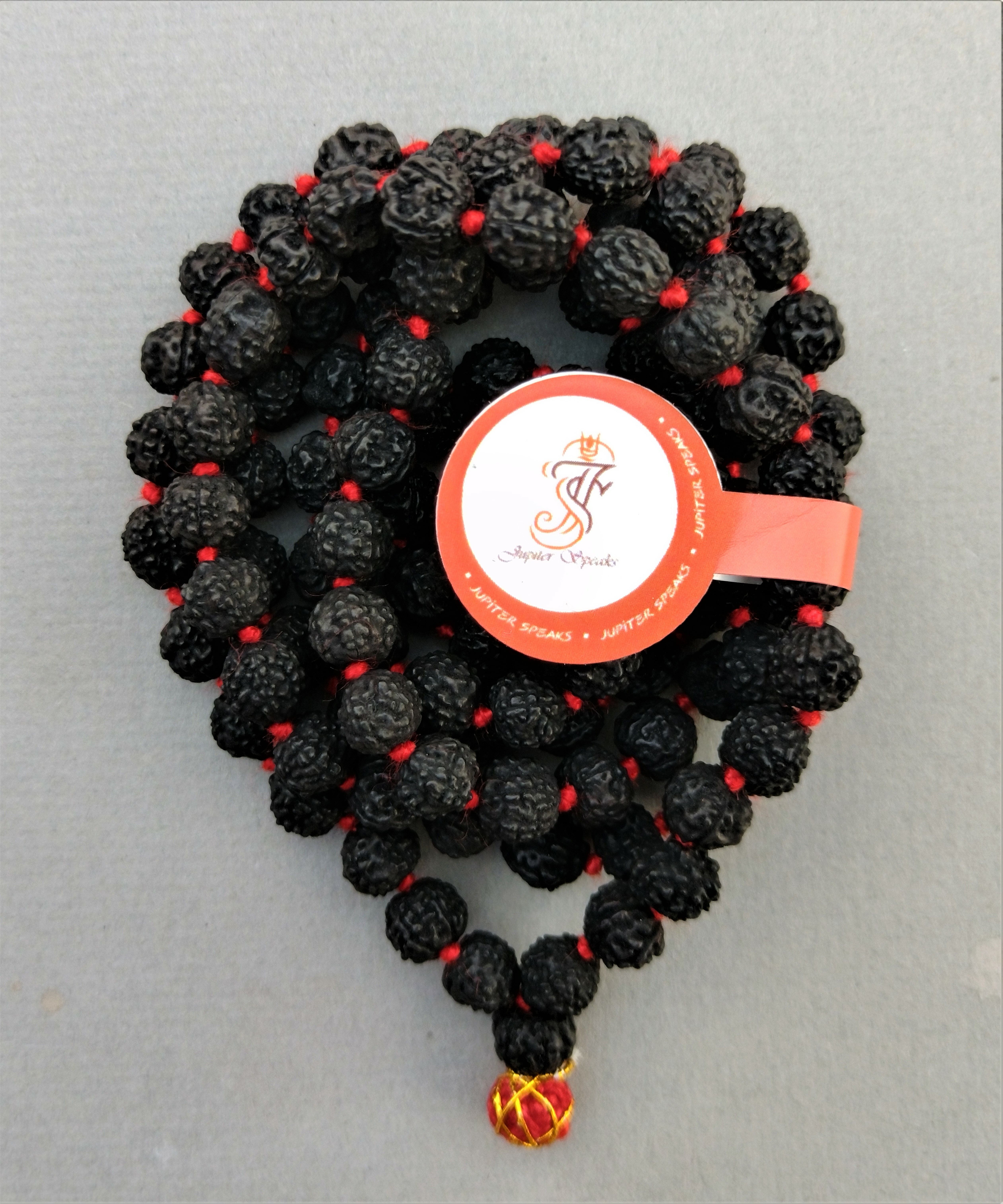 5 Mukhi Black Rudraksha Mala 8mm With 108 Beads for Jap Puja & Mantra Chanting Wood Chain-image-36