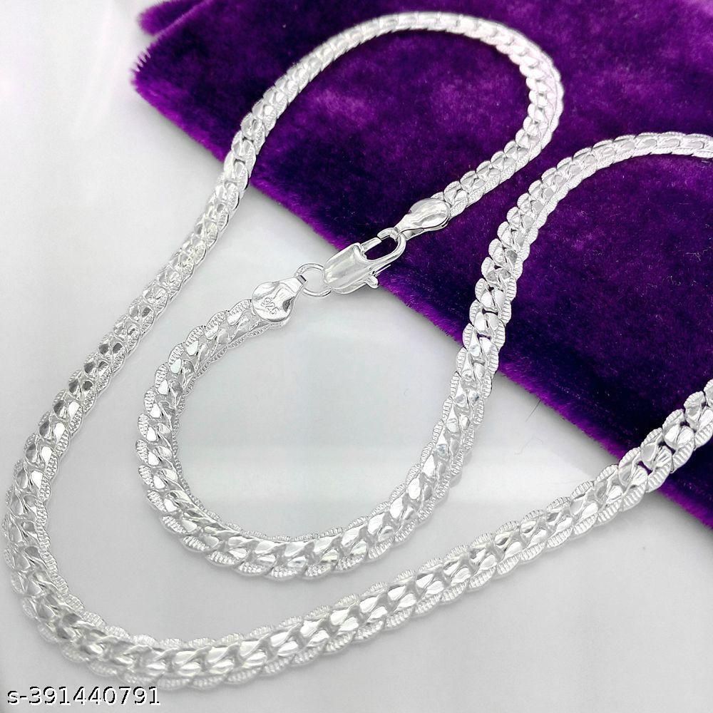 Fashion Chain for Men Sterling Silver Plated Sterling Silver Choker