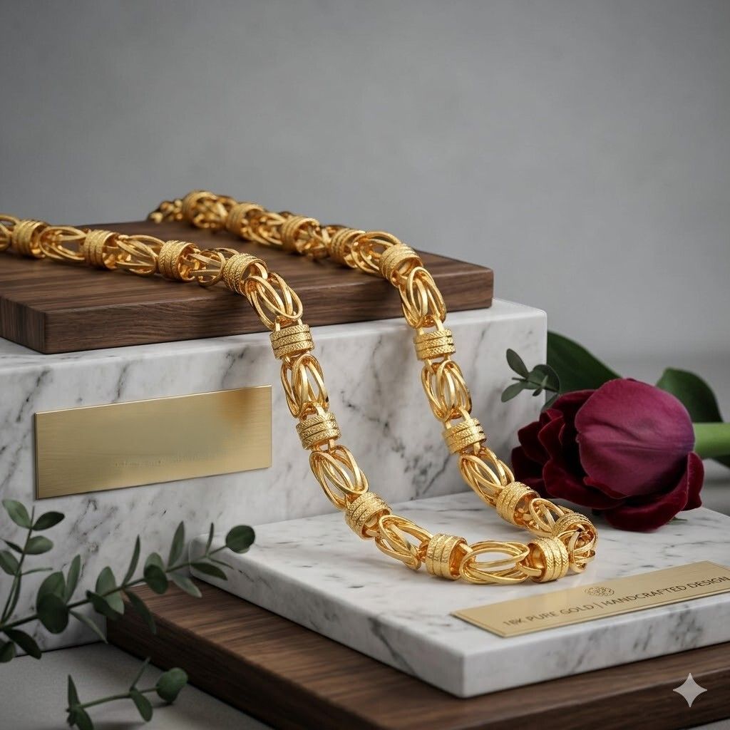rutiprasa 1 gram Stylish Heavy Golden Neck Men Chain “20” Inches Gold-plated Chain Gold-plated Plated Copper Chain-picture-21