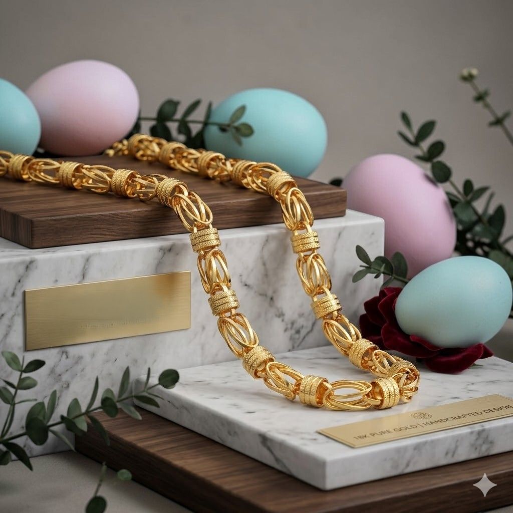 rutiprasa 1 gram Stylish Heavy Golden Neck Men Chain “20” Inches Gold-plated Chain Gold-plated Plated Copper Chain-picture-27
