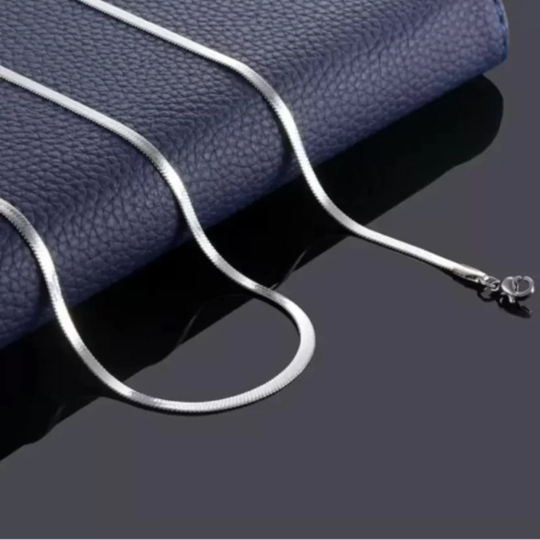 Anti Tarnish Plain Silk Design 3mm Stainless Steel Silver Plated Neck Chain Silver Plated Stainless Steel Chain-image-25