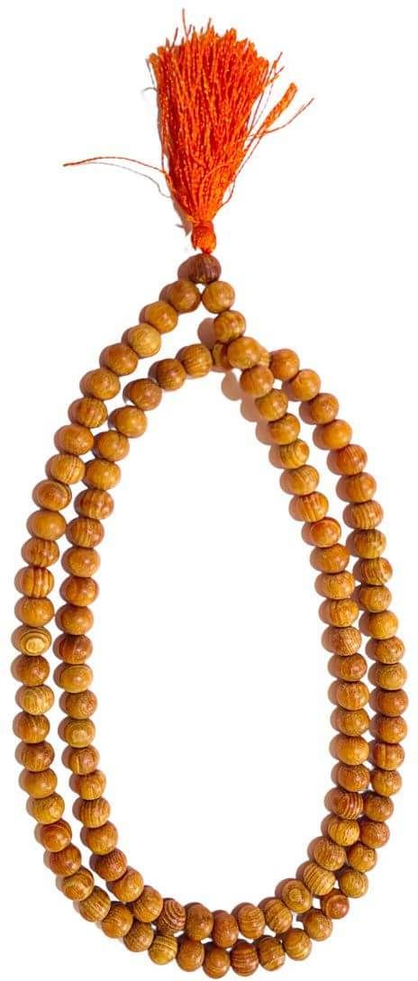 sanwariya handicraft Devadaru Mala Original | Devadaru Malai Original Devadaru Wood, Bead Size 10mm Wood Necklace-picture-10