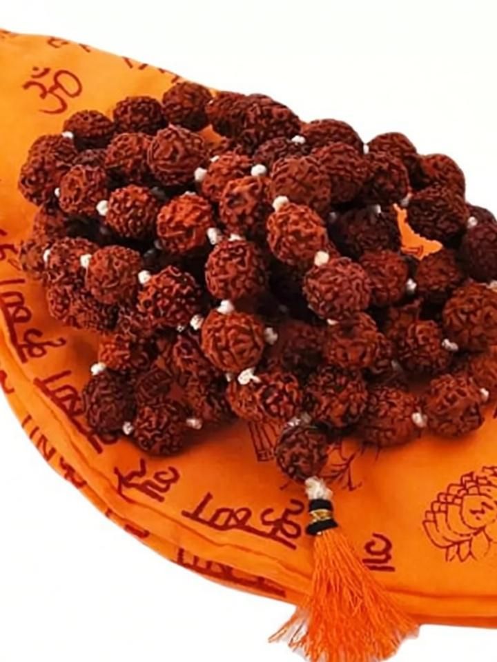 aknaturals Rudraksha jaap Mala 108 Beads with jaap jholi for Men & Women Wood Chain-picture-22