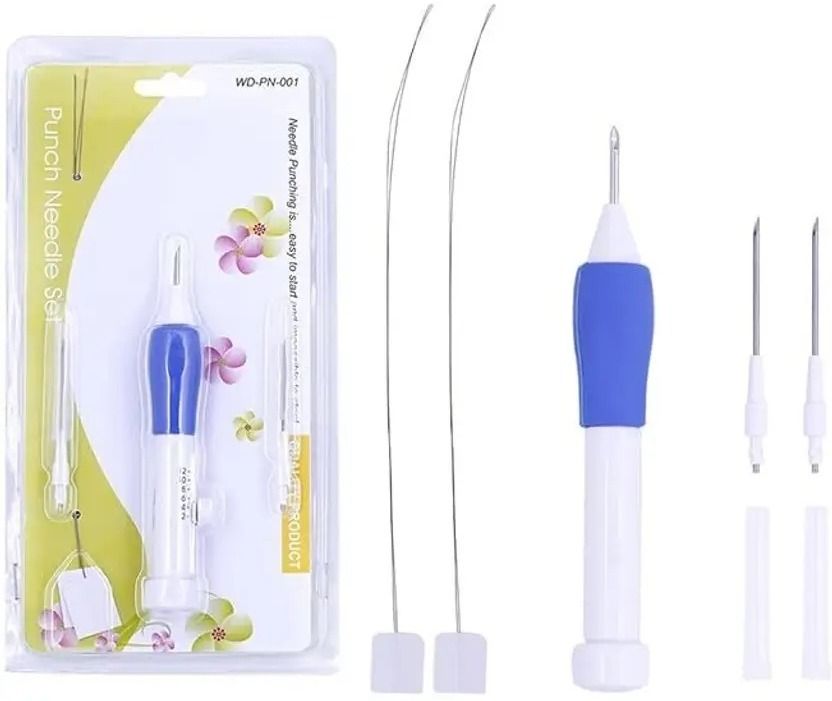 punch needle kit comes with 3 interchangeable needles hand sewing needle