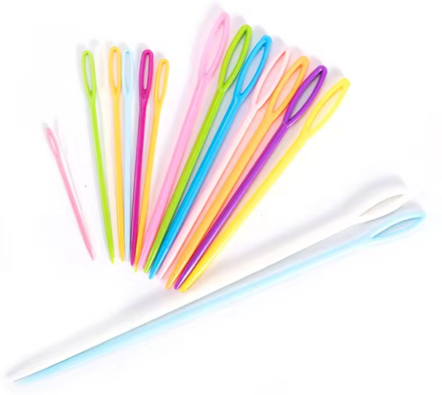 Large Eye Plastic Needle(Size-5.5,7,9,15 cm, Pack of each 3) Hand Sewing Needle-image-16