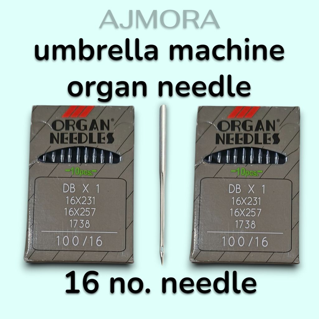 AJMORA Organ Original Umbrella Machine Needles Size 16 (100/16 |2 pack Machine Sewing Needle-picture-29