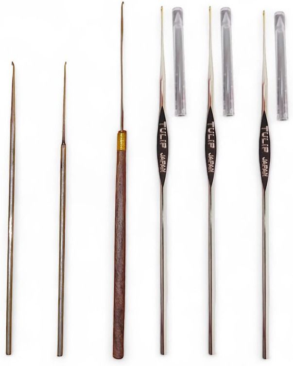 Aari Needle Set of 6 | 3 Iron & 3 Tulip Needles | Sizes 14, 23, 24-image-7