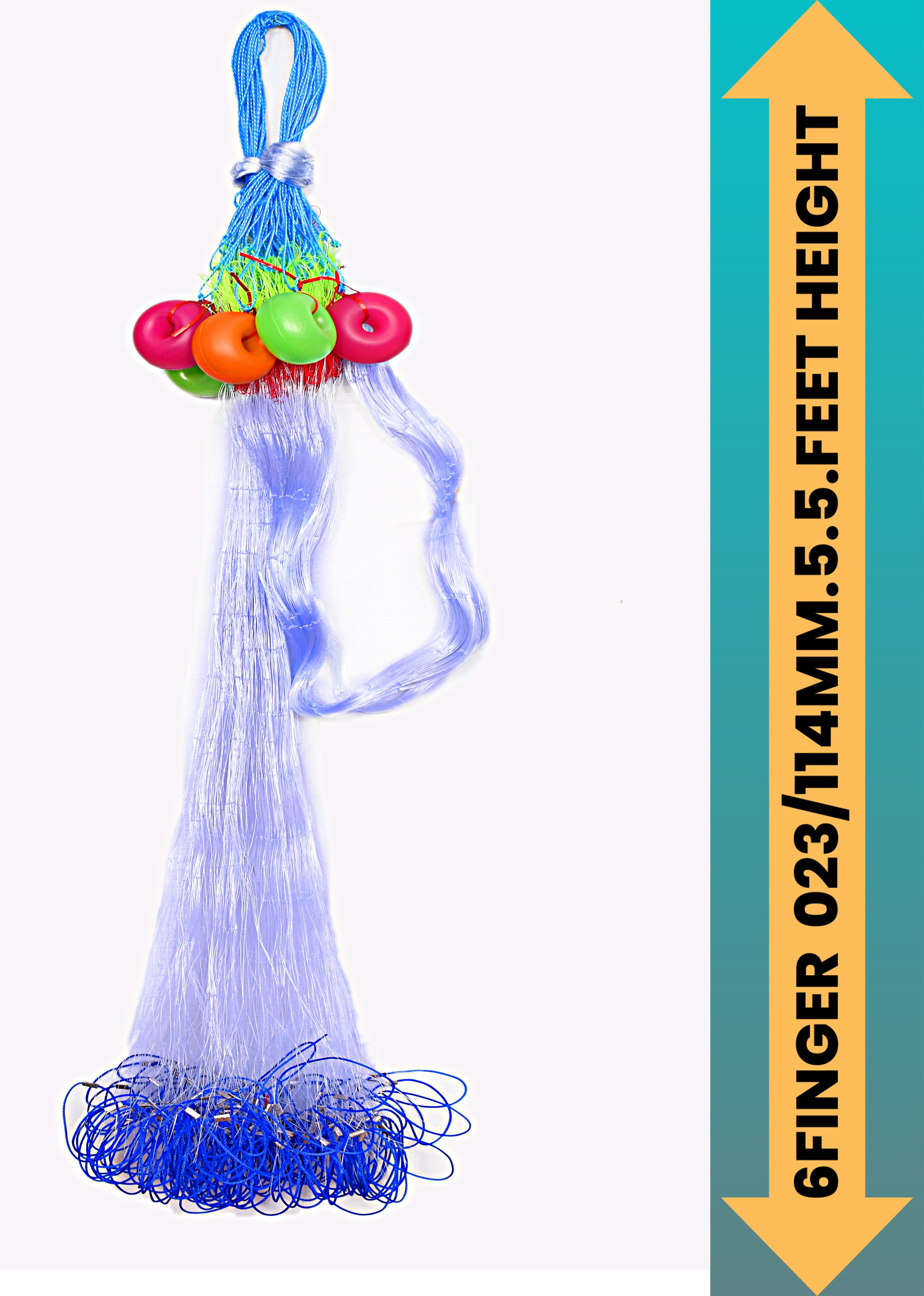 tajnet 023/114MM 6FINGER Fishing Net-picture-38